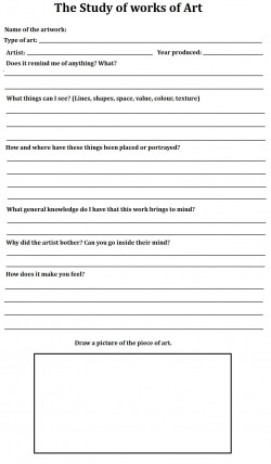 Art Worksheets - Creative Homeschooling